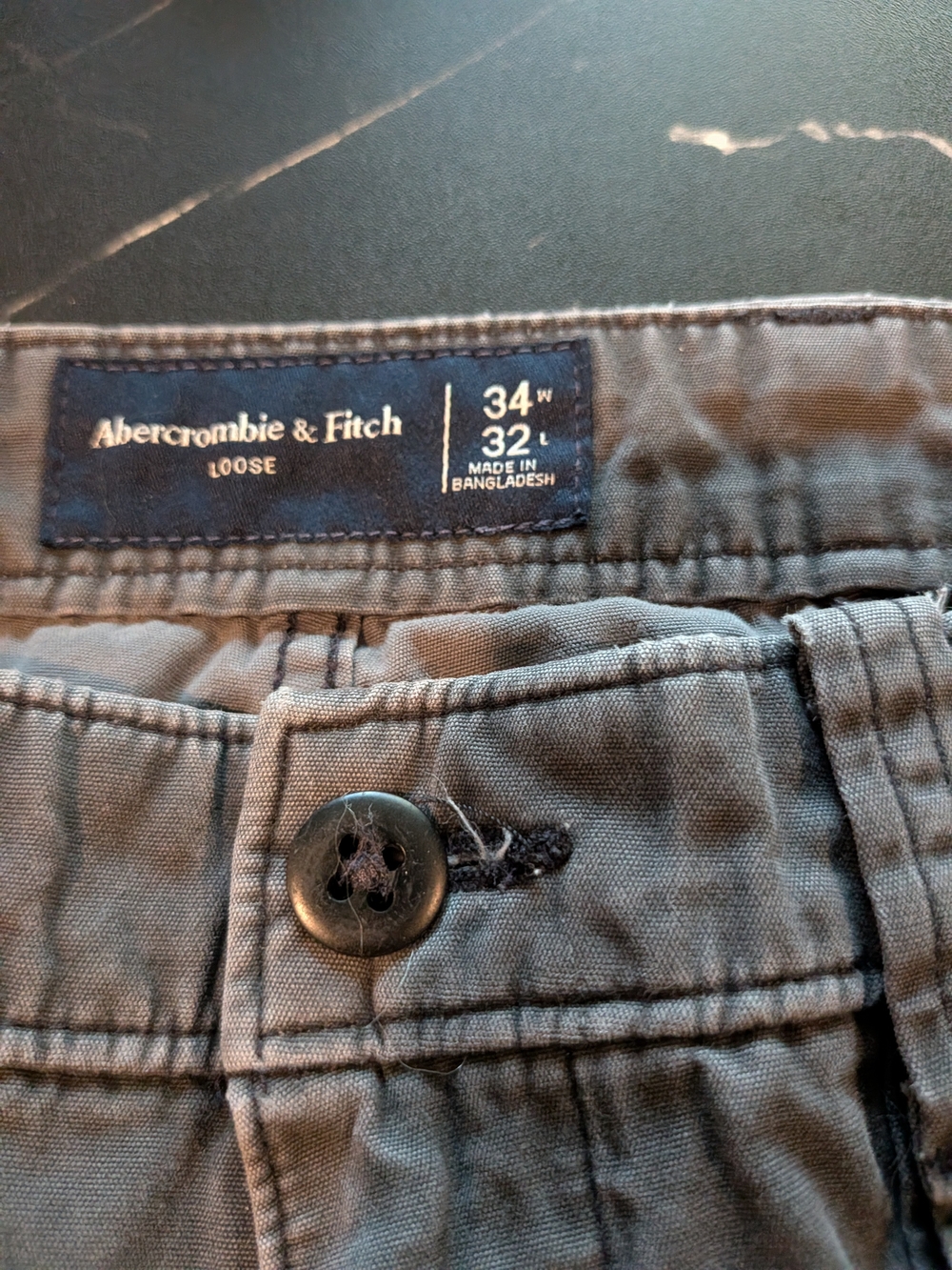 Abercrombie & Fitch Men’s Loose Gray Cargo Pants
